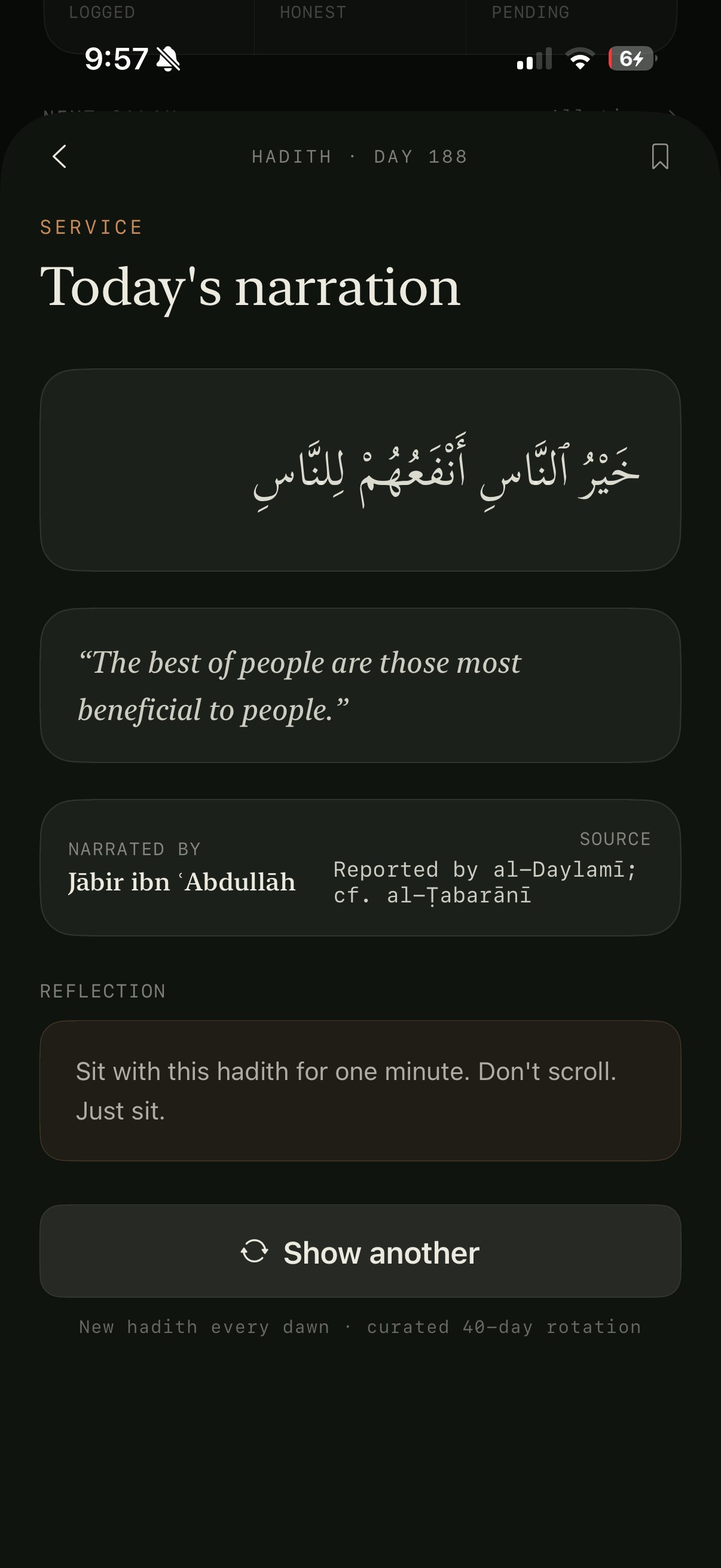 Daily hadith