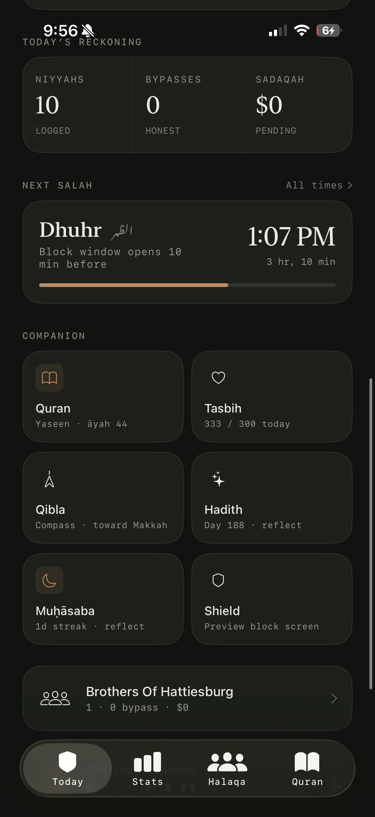 Sadd home — Today